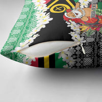 Personalised Vanuatu Joyeux Noel Pillow Cover Proud To Be a Ni-Van Sand Drawing Art - Polynesian Pride