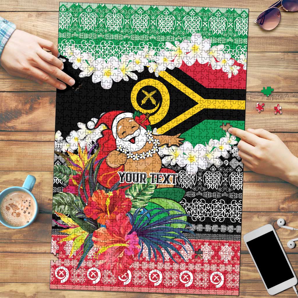 Personalised Vanuatu Joyeux Noel Puzzle Proud To Be a Ni-Van Sand Drawing Art LT9 Red - Polynesian Pride