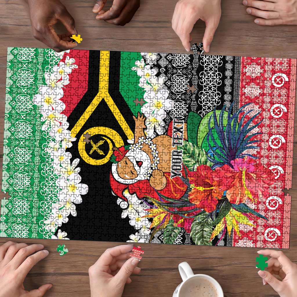 Personalised Vanuatu Joyeux Noel Puzzle Proud To Be a Ni-Van Sand Drawing Art LT9 - Polynesian Pride