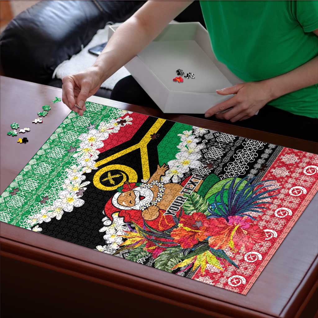 Personalised Vanuatu Joyeux Noel Puzzle Proud To Be a Ni-Van Sand Drawing Art LT9 - Polynesian Pride