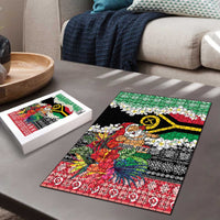 Personalised Vanuatu Joyeux Noel Puzzle Proud To Be a Ni-Van Sand Drawing Art LT9 - Polynesian Pride