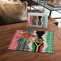 Personalised Vanuatu Joyeux Noel Puzzle Proud To Be a Ni-Van Sand Drawing Art LT9 - Polynesian Pride