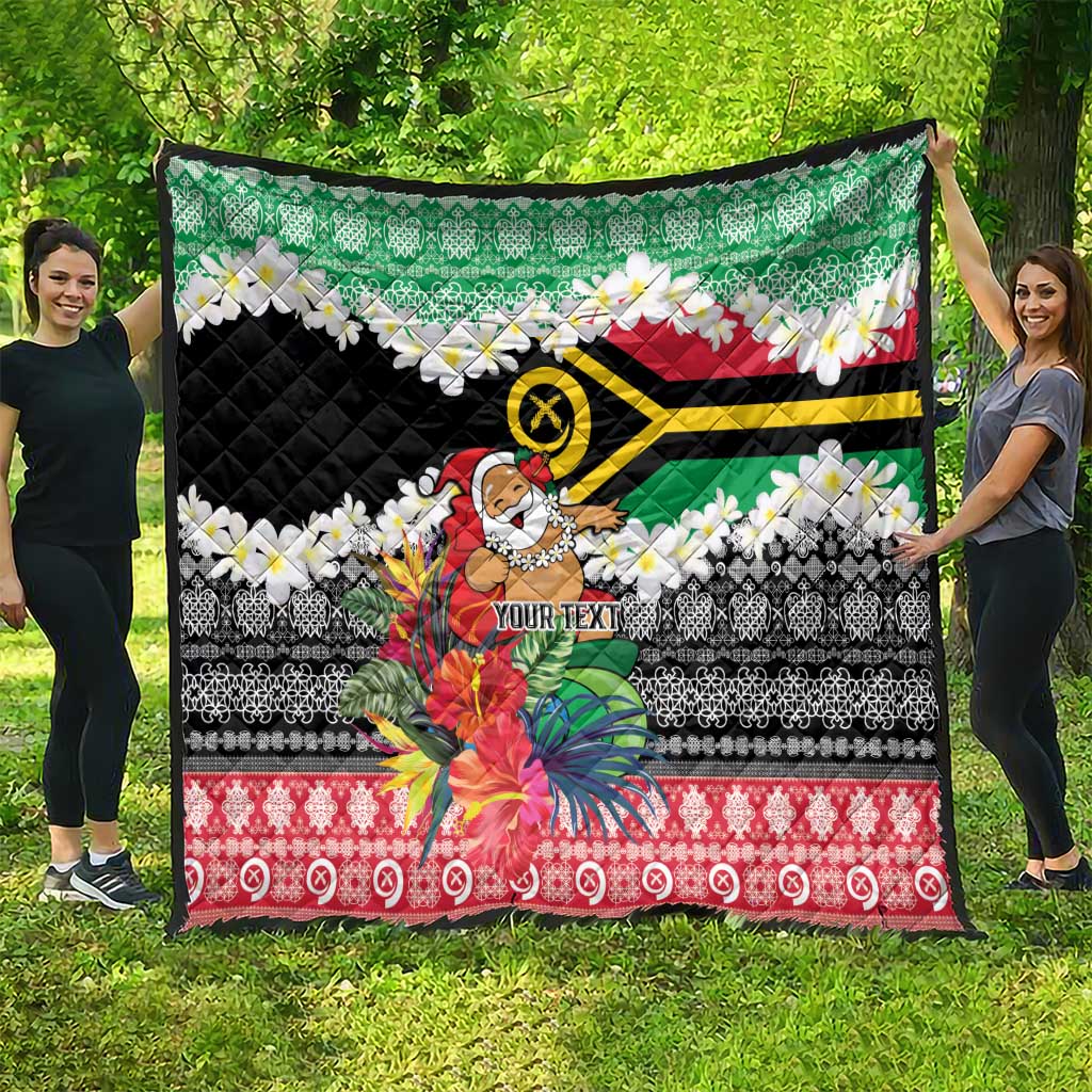 Personalised Vanuatu Joyeux Noel Quilt Proud To Be a Ni-Van Sand Drawing Art - Polynesian Pride