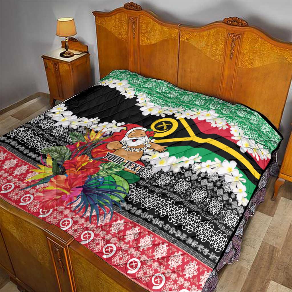 Personalised Vanuatu Joyeux Noel Quilt Proud To Be a Ni-Van Sand Drawing Art - Polynesian Pride
