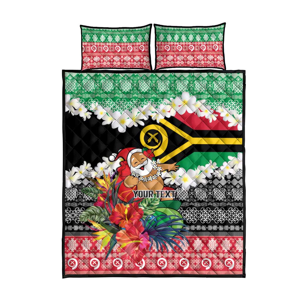 Personalised Vanuatu Joyeux Noel Quilt Bed Set Proud To Be a Ni-Van Sand Drawing Art - Polynesian Pride
