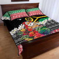 Personalised Vanuatu Joyeux Noel Quilt Bed Set Proud To Be a Ni-Van Sand Drawing Art - Polynesian Pride