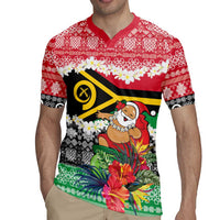 Personalised Vanuatu Joyeux Noel Rugby Jersey Proud To Be a Ni-Van Sand Drawing Art LT9 - Polynesian Pride