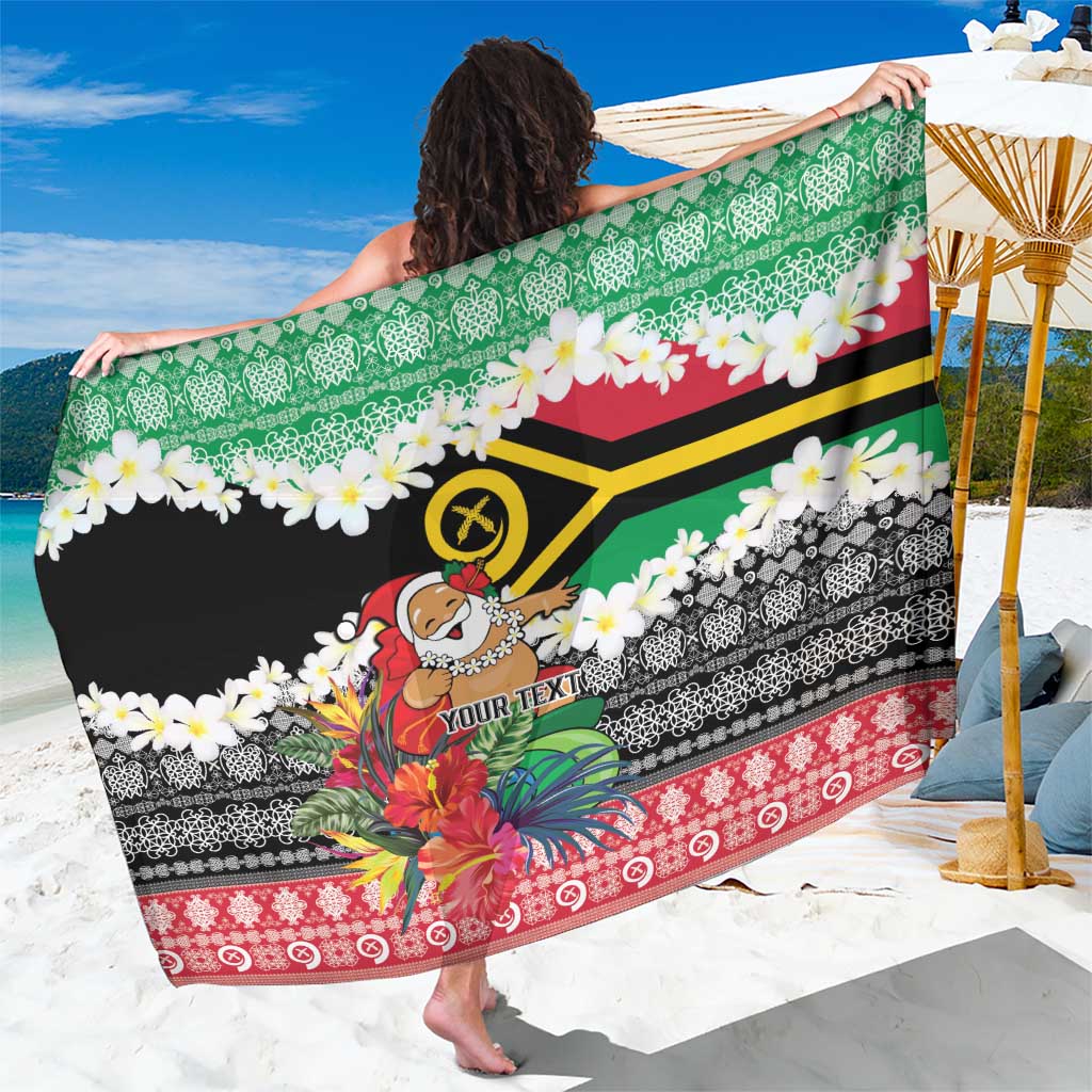 Personalised Vanuatu Joyeux Noel Sarong Proud To Be a Ni-Van Sand Drawing Art - Polynesian Pride