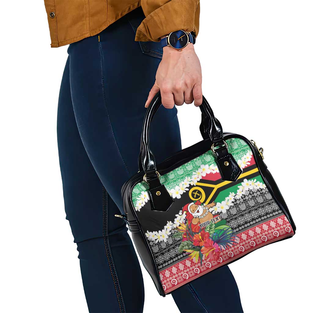 Personalised Vanuatu Joyeux Noel Shoulder Handbag Proud To Be a Ni-Van Sand Drawing Art LT9 - Polynesian Pride
