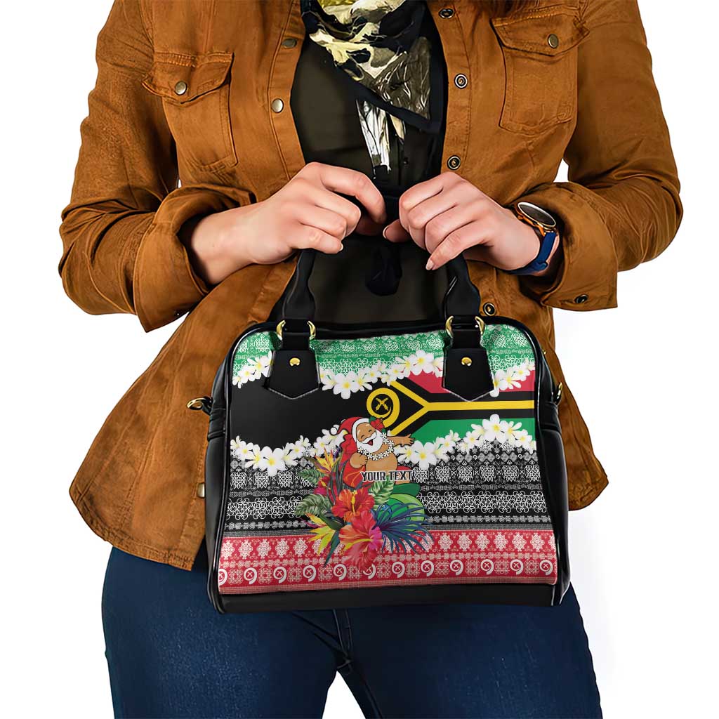 Personalised Vanuatu Joyeux Noel Shoulder Handbag Proud To Be a Ni-Van Sand Drawing Art LT9 - Polynesian Pride
