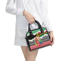 Personalised Vanuatu Joyeux Noel Shoulder Handbag Proud To Be a Ni-Van Sand Drawing Art LT9 - Polynesian Pride