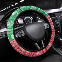 Vanuatu Joyeux Noel Steering Wheel Cover Proud To Be a Ni-Van Sand Drawing Art LT9 Universal Fit Red - Polynesian Pride
