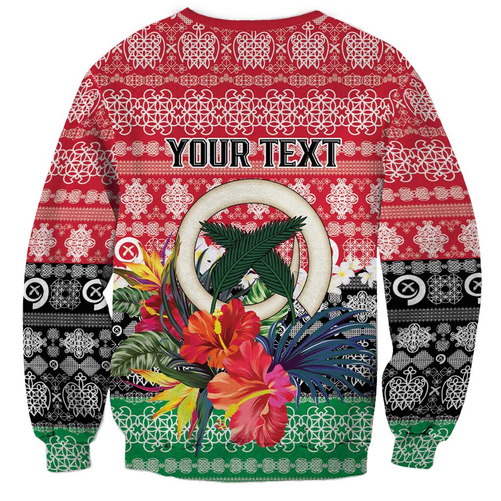 Personalised Vanuatu Joyeux Noel Sweatshirt Proud To Be a Ni-Van Sand Drawing Art LT9 - Polynesian Pride