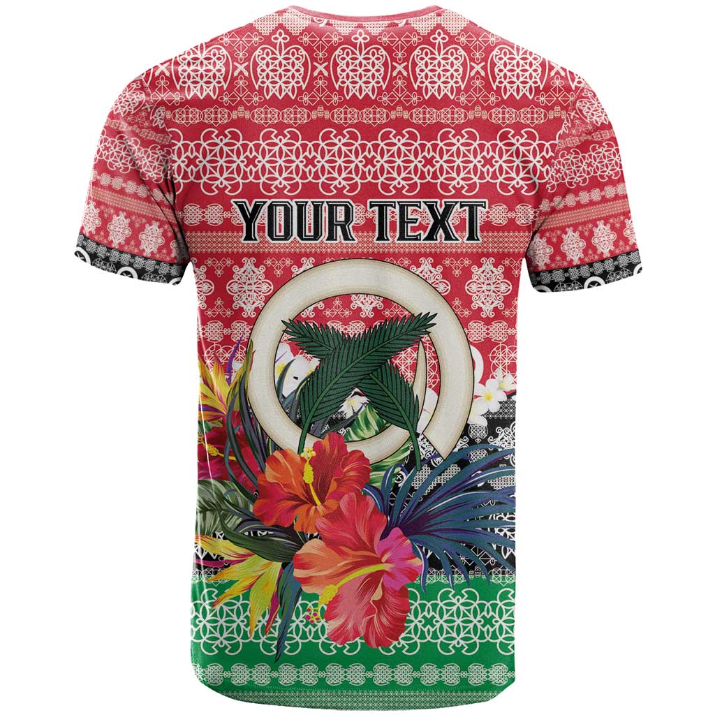 Personalised Vanuatu Joyeux Noel T Shirt Proud To Be a Ni-Van Sand Drawing Art - Polynesian Pride