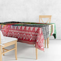 Personalised Vanuatu Joyeux Noel Tablecloth Proud To Be a Ni-Van Sand Drawing Art - Polynesian Pride