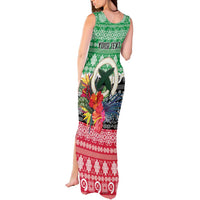 Personalised Vanuatu Joyeux Noel Tank Maxi Dress Proud To Be a Ni-Van Sand Drawing Art - Polynesian Pride