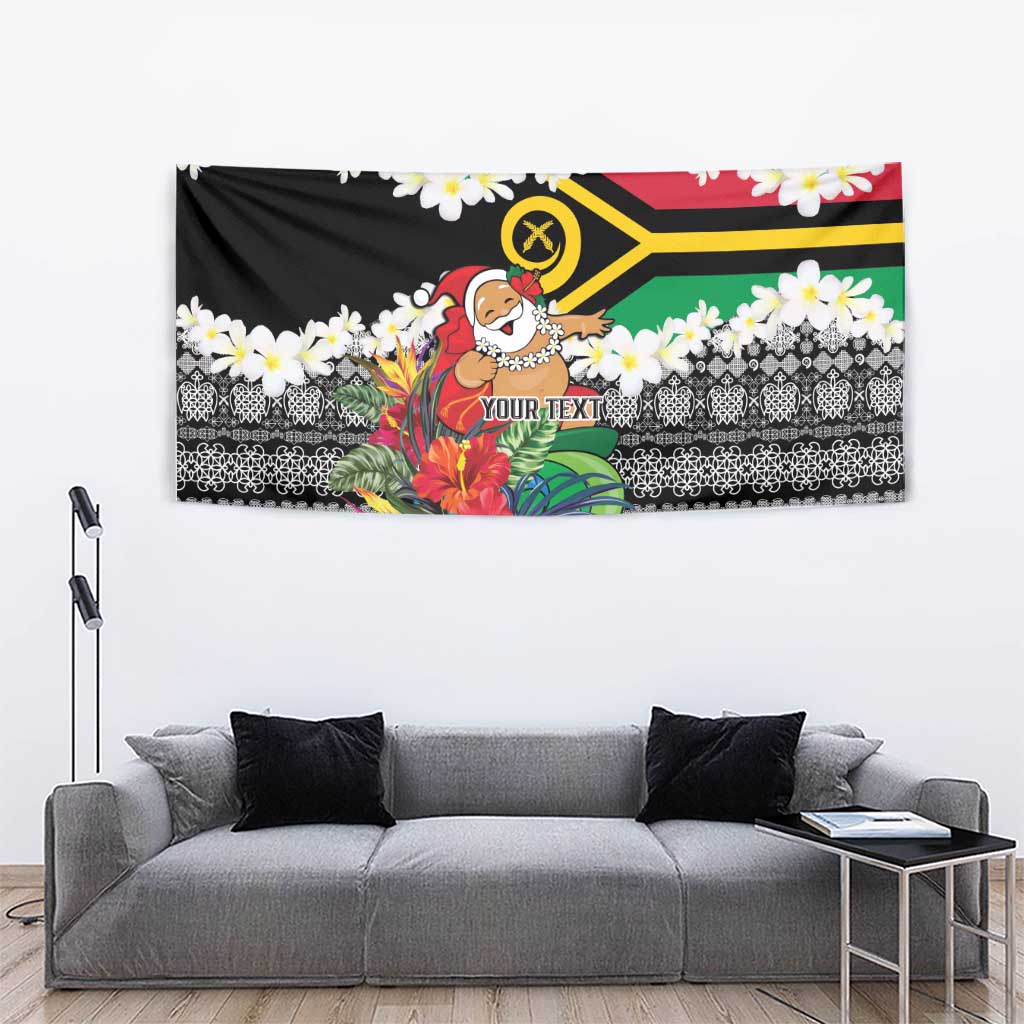Personalised Vanuatu Joyeux Noel Tapestry Proud To Be a Ni-Van Sand Drawing Art - Polynesian Pride