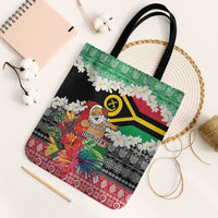 Personalised Vanuatu Joyeux Noel Tote Bag Proud To Be a Ni-Van Sand Drawing Art - Polynesian Pride