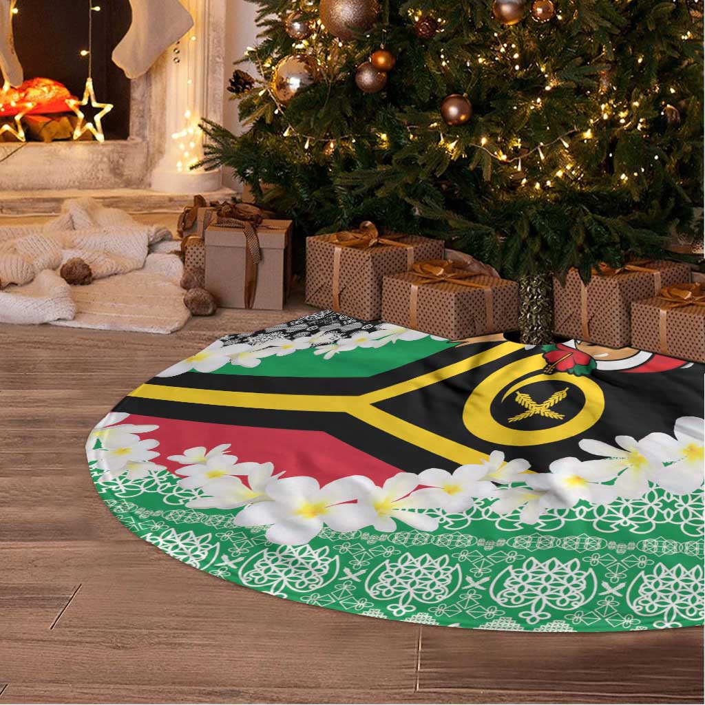 Vanuatu Joyeux Noel Tree Skirt Proud To Be a Ni-Van Sand Drawing Art LT9 - Polynesian Pride