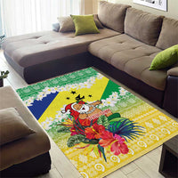 Personalised Malampa Joyeux Noel Area Rug Proud To Be a Ni-Van Sand Drawing Art - Polynesian Pride