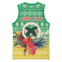Personalised Malampa Joyeux Noel Basketball Jersey Proud To Be a Ni-Van Sand Drawing Art LT9 - Polynesian Pride