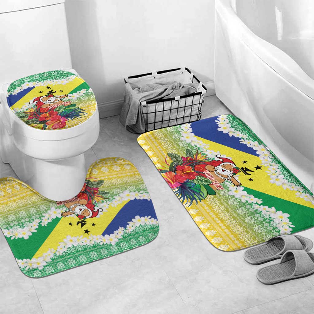 Personalised Malampa Joyeux Noel Bathroom Set Proud To Be a Ni-Van Sand Drawing Art - Polynesian Pride