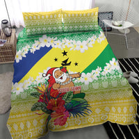 Personalised Malampa Joyeux Noel Bedding Set Proud To Be a Ni-Van Sand Drawing Art - Polynesian Pride