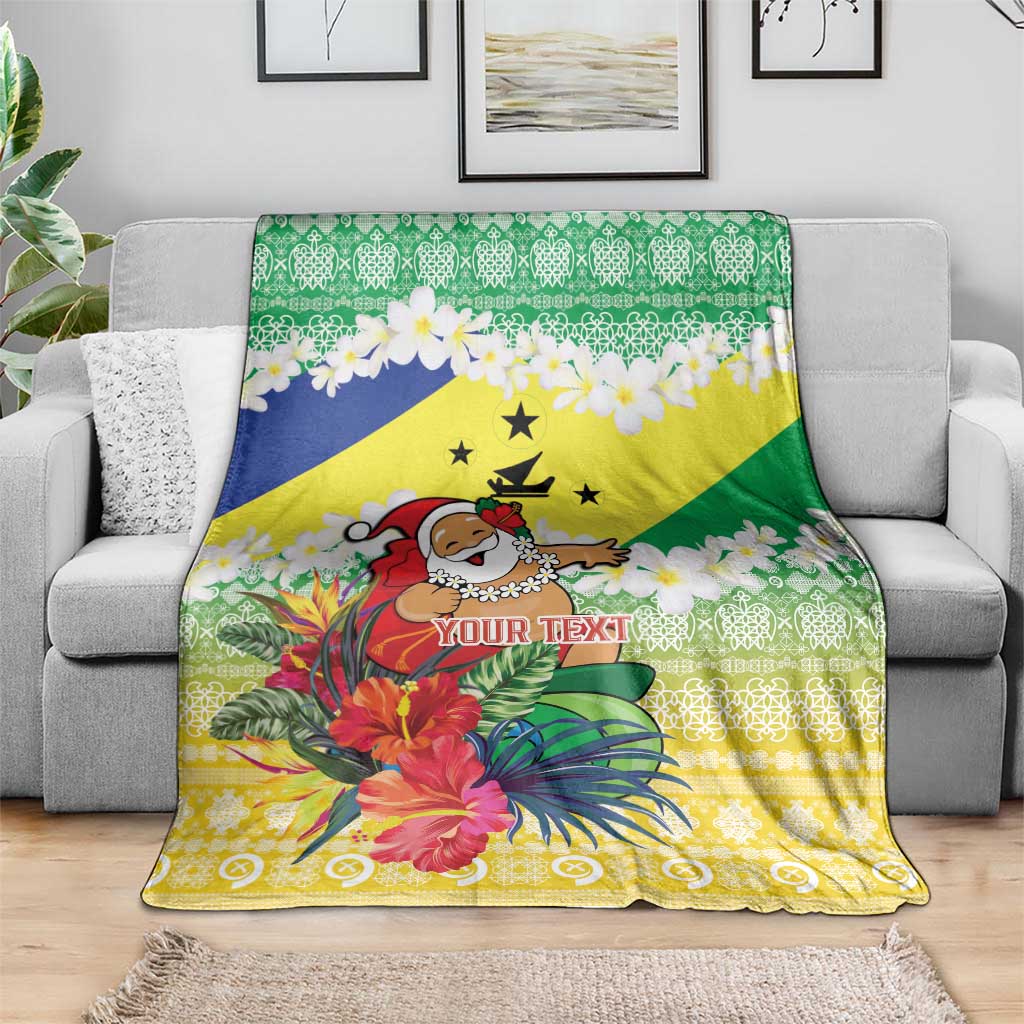 Personalised Malampa Joyeux Noel Blanket Proud To Be a Ni-Van Sand Drawing Art - Polynesian Pride