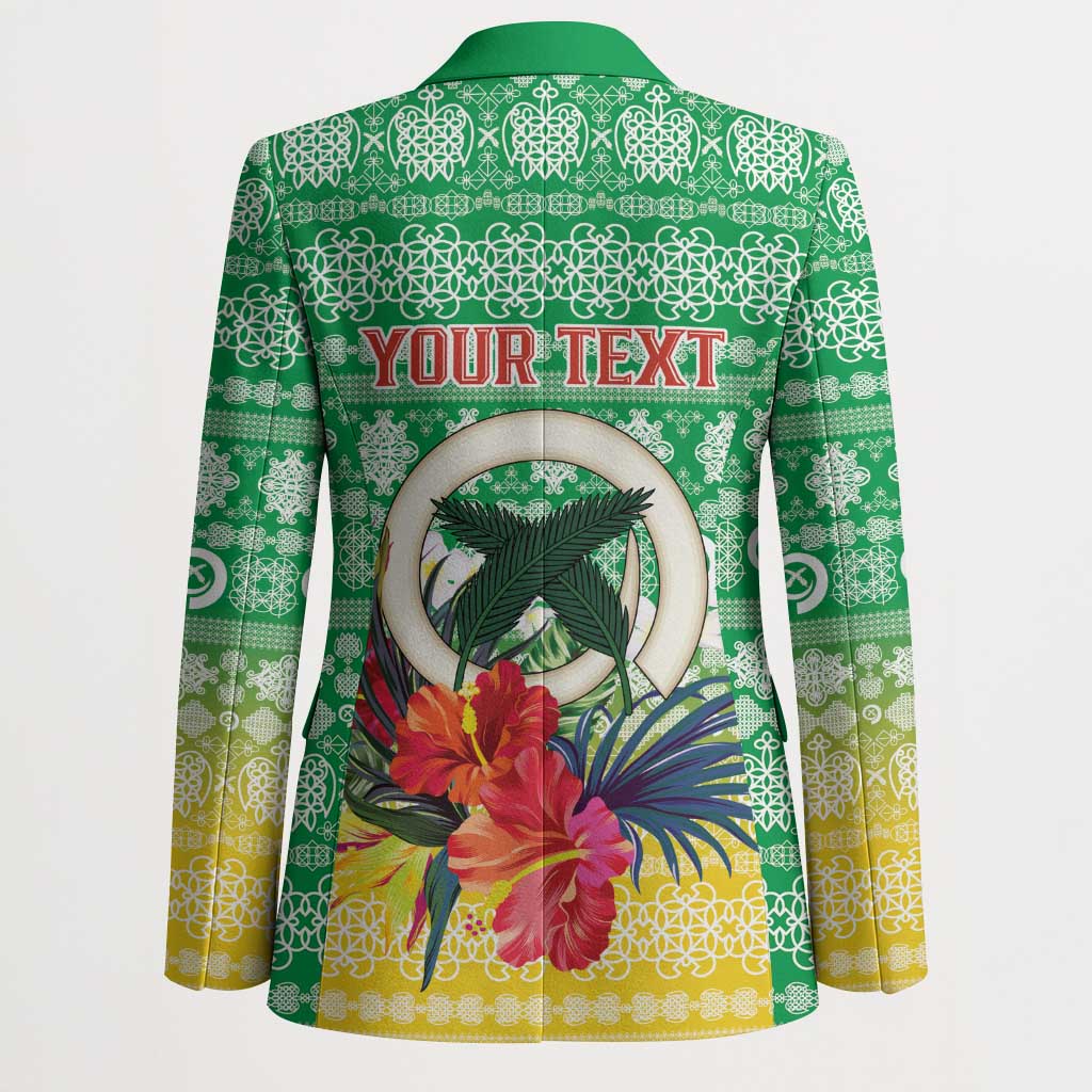 Personalised Malampa Joyeux Noel Blazer Proud To Be a Ni-Van Sand Drawing Art LT9 - Polynesian Pride