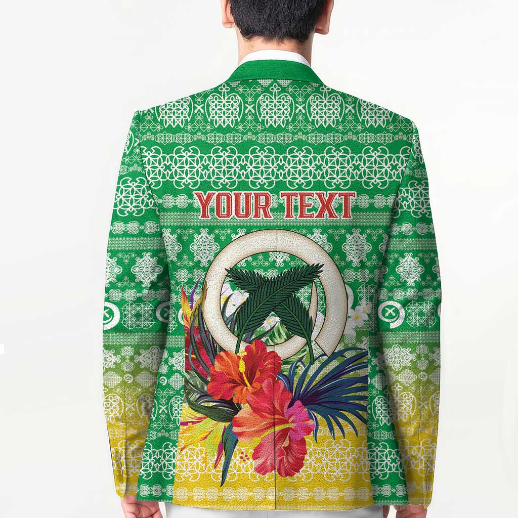 Personalised Malampa Joyeux Noel Blazer Proud To Be a Ni-Van Sand Drawing Art LT9 - Polynesian Pride
