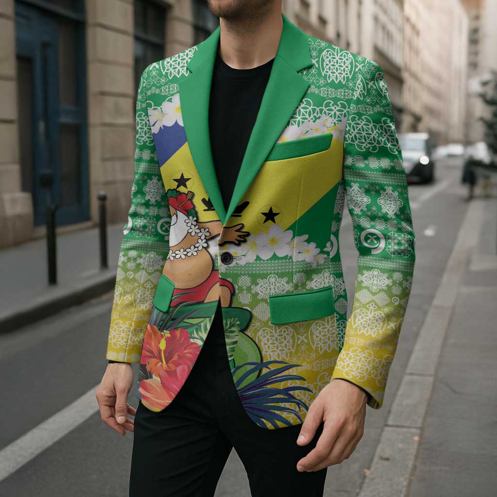 Personalised Malampa Joyeux Noel Blazer Proud To Be a Ni-Van Sand Drawing Art LT9 - Polynesian Pride