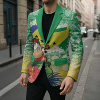 Personalised Malampa Joyeux Noel Blazer Proud To Be a Ni-Van Sand Drawing Art LT9 - Polynesian Pride