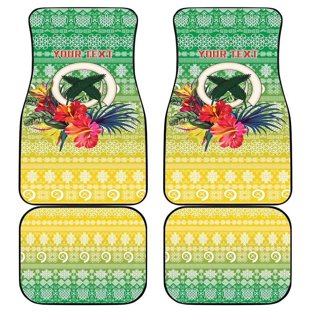 Personalised Malampa Joyeux Noel Car Mats Proud To Be a Ni-Van Sand Drawing Art LT9 - Polynesian Pride