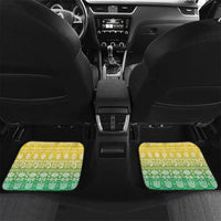 Personalised Malampa Joyeux Noel Car Mats Proud To Be a Ni-Van Sand Drawing Art LT9 Set 2pcs - Back Lime - Polynesian Pride