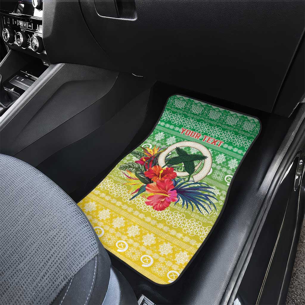 Personalised Malampa Joyeux Noel Car Mats Proud To Be a Ni-Van Sand Drawing Art LT9 - Polynesian Pride