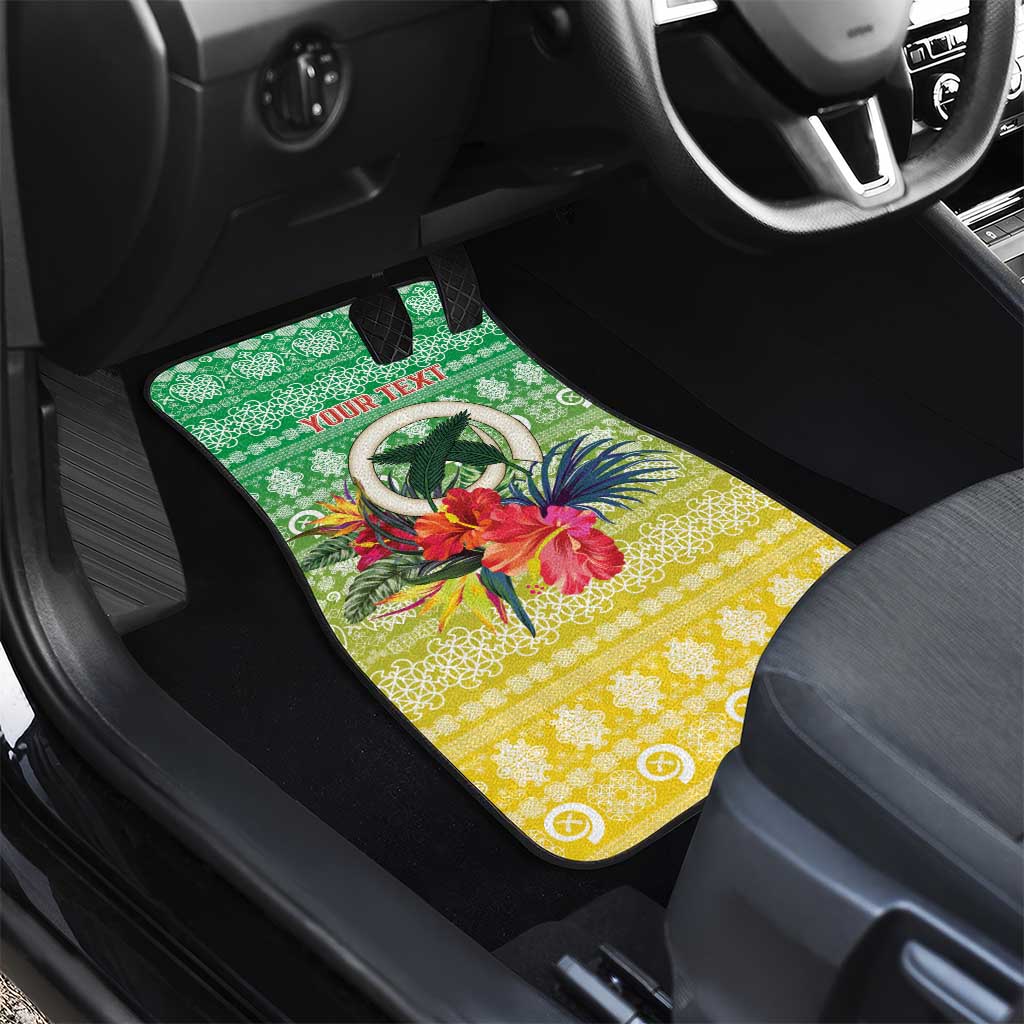 Personalised Malampa Joyeux Noel Car Mats Proud To Be a Ni-Van Sand Drawing Art LT9 - Polynesian Pride