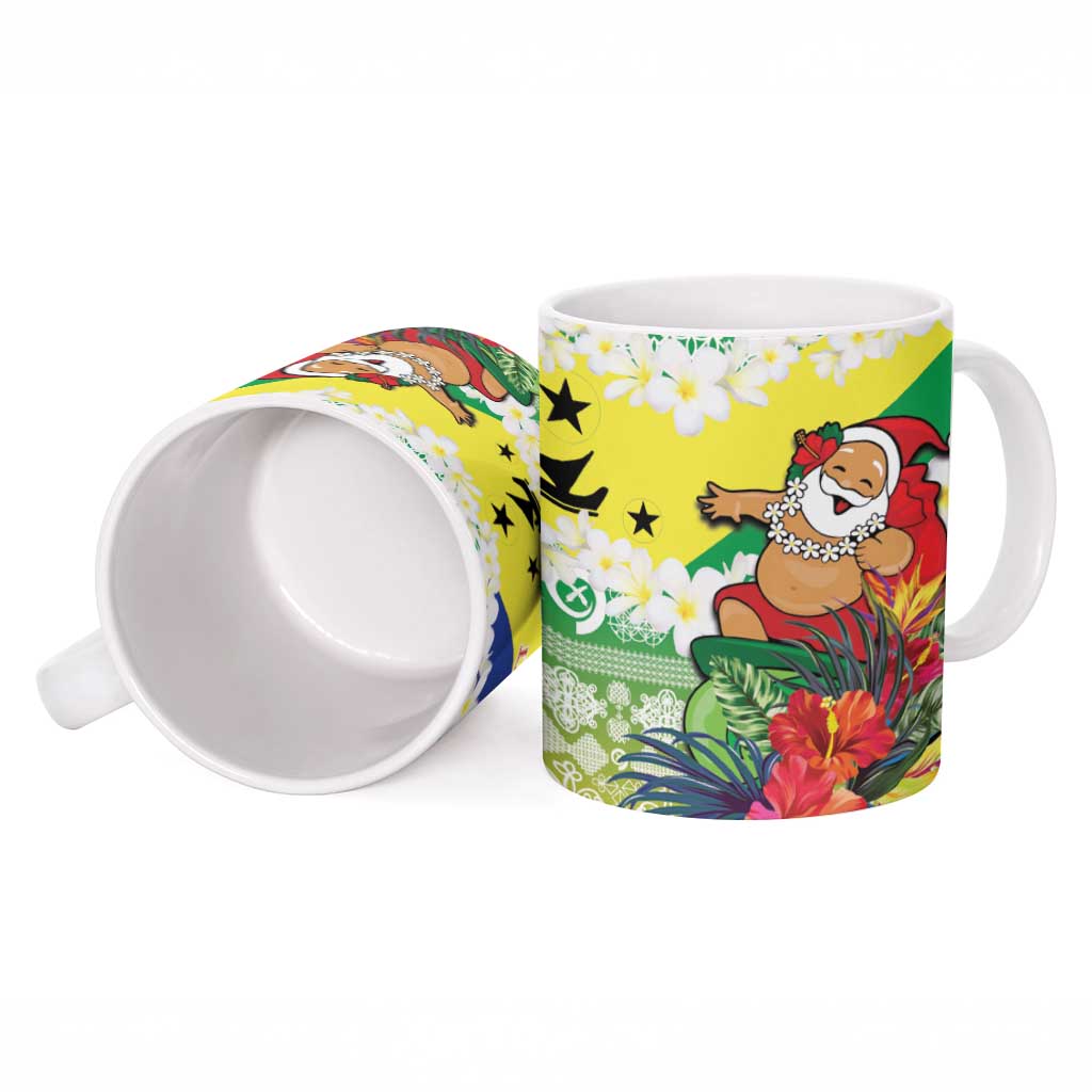 Personalised Malampa Joyeux Noel Ceramic Mug Proud To Be a Ni-Van Sand Drawing Art LT9 - Polynesian Pride