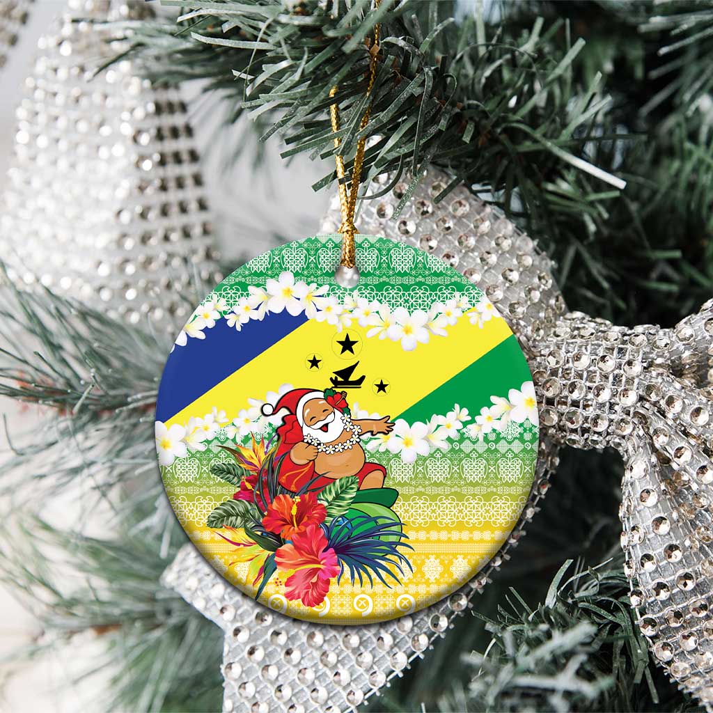 Personalised Malampa Joyeux Noel Ceramic Ornament Proud To Be a Ni-Van Sand Drawing Art LT9 - Polynesian Pride