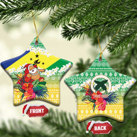 Personalised Malampa Joyeux Noel Ceramic Ornament Proud To Be a Ni-Van Sand Drawing Art LT9 Star Lime - Polynesian Pride