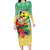 Personalised Malampa Joyeux Noel Family Matching Long Sleeve Bodycon Dress and Hawaiian Shirt Proud To Be a Ni-Van Sand Drawing Art - Polynesian Pride