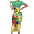 Personalised Malampa Joyeux Noel Family Matching Short Sleeve Bodycon Dress and Hawaiian Shirt Proud To Be a Ni-Van Sand Drawing Art - Polynesian Pride