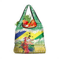 Personalised Malampa Joyeux Noel Grocery Bag Proud To Be a Ni-Van Sand Drawing Art LT9 1-pack One Size Lime - Polynesian Pride