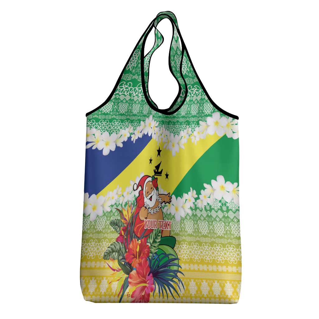 Personalised Malampa Joyeux Noel Grocery Bag Proud To Be a Ni-Van Sand Drawing Art LT9 - Polynesian Pride