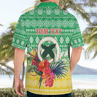 Personalised Malampa Joyeux Noel Hawaiian Shirt Proud To Be a Ni-Van Sand Drawing Art - Polynesian Pride