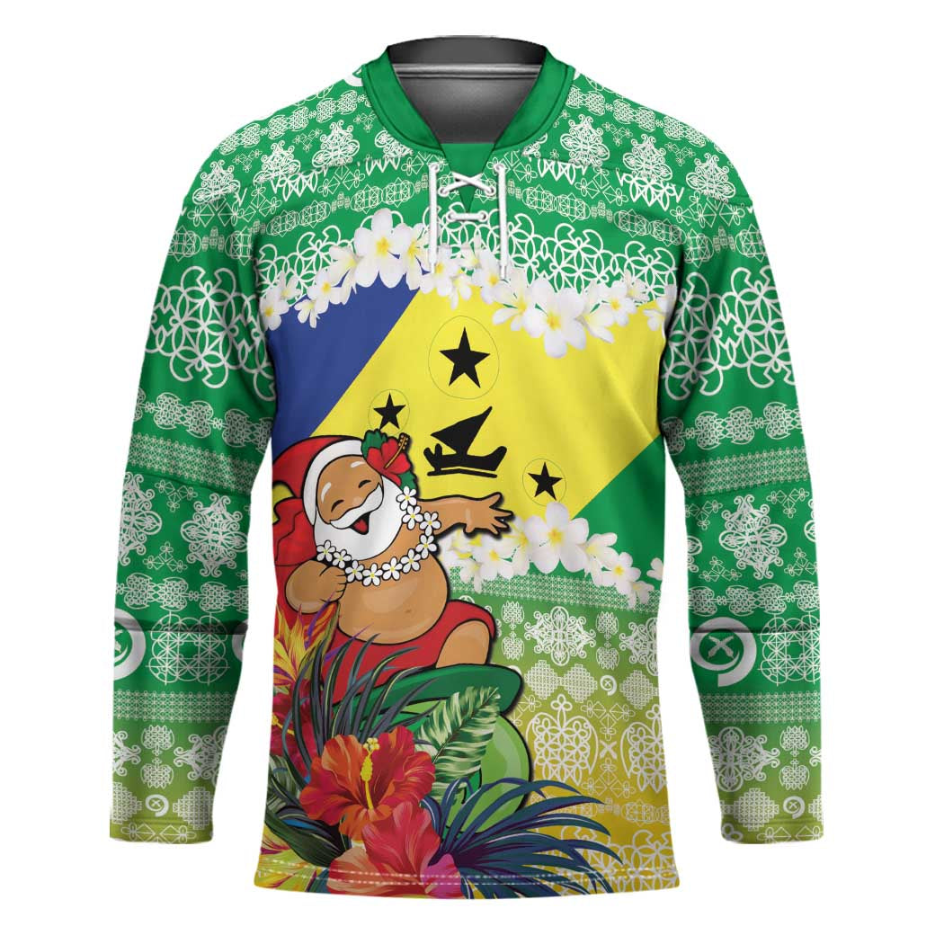 Personalised Malampa Joyeux Noel Hockey Jersey Proud To Be a Ni-Van Sand Drawing Art LT9 Unisex Lime - Polynesian Pride