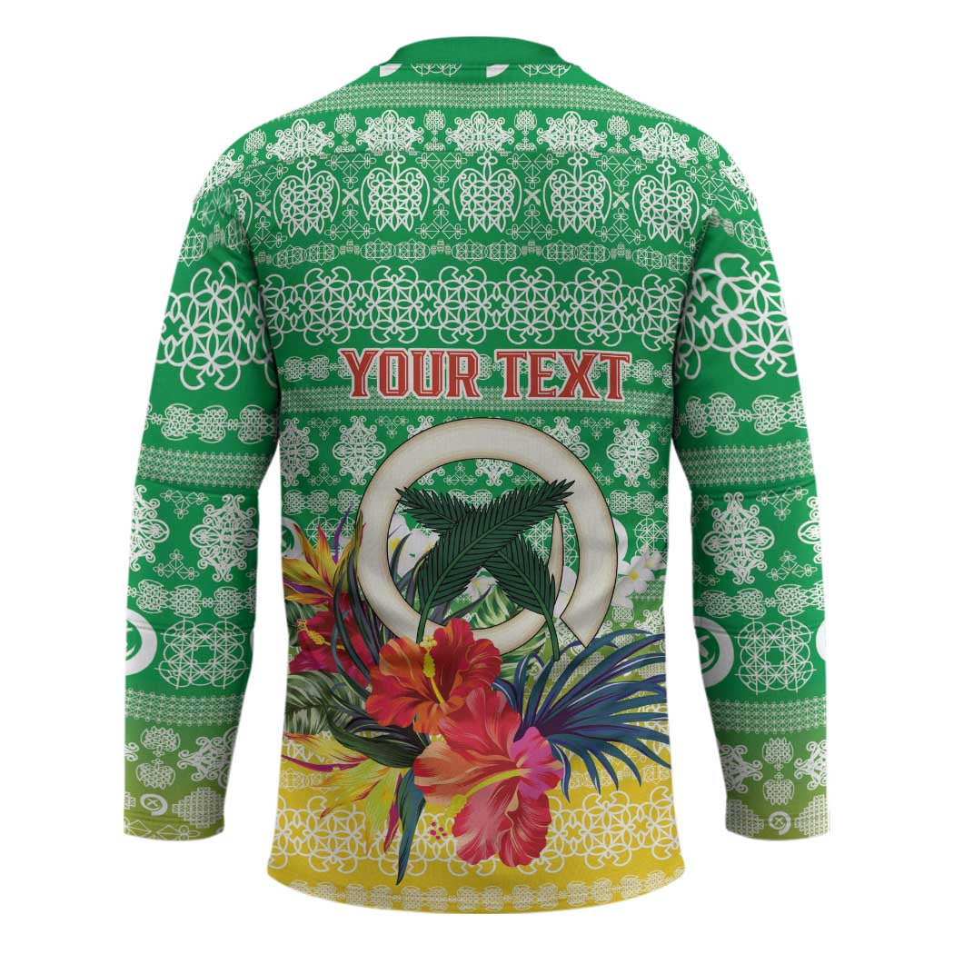 Personalised Malampa Joyeux Noel Hockey Jersey Proud To Be a Ni-Van Sand Drawing Art LT9 - Polynesian Pride