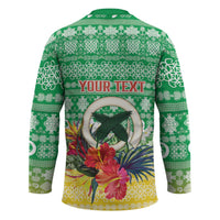 Personalised Malampa Joyeux Noel Hockey Jersey Proud To Be a Ni-Van Sand Drawing Art LT9 - Polynesian Pride