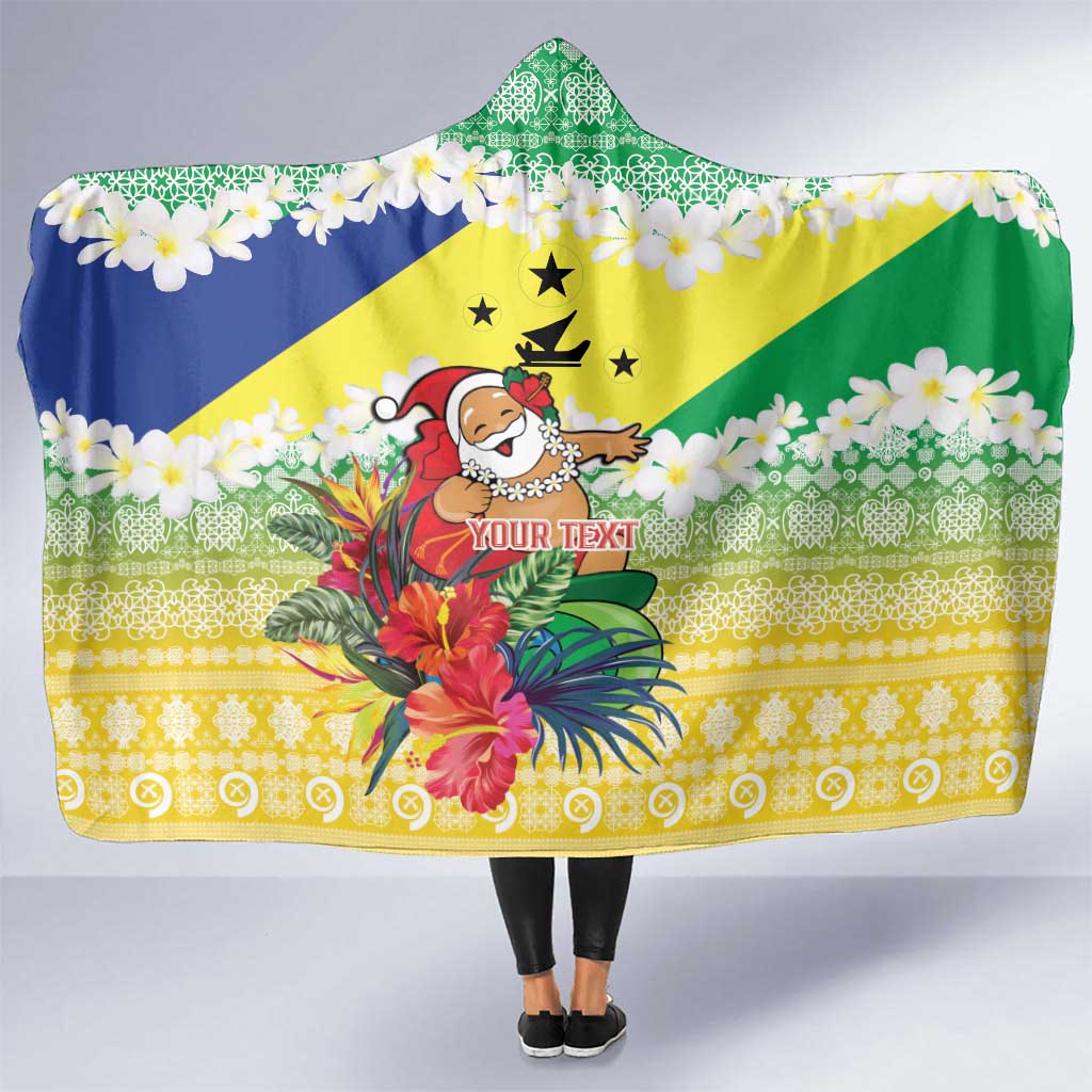 Personalised Malampa Joyeux Noel Hooded Blanket Proud To Be a Ni-Van Sand Drawing Art - Polynesian Pride