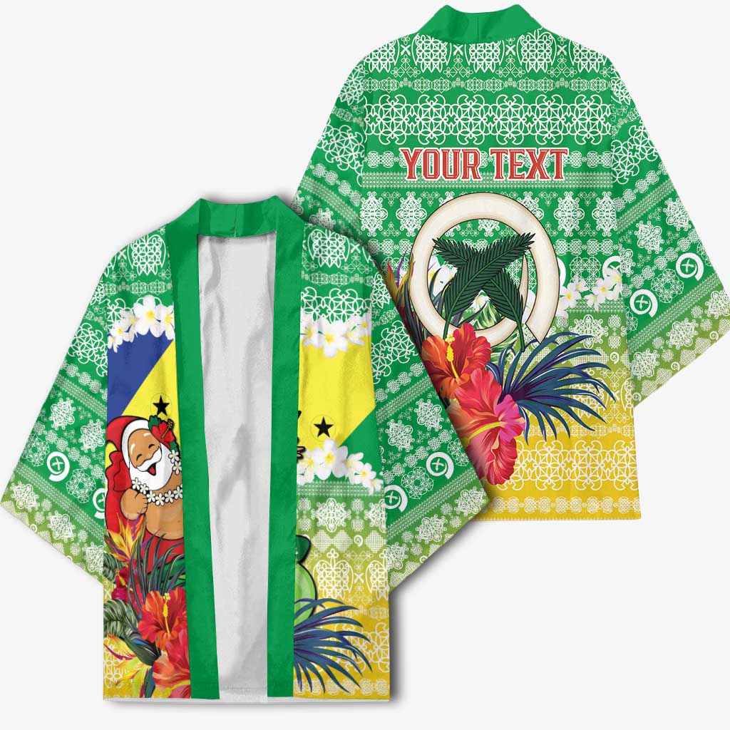 Personalised Malampa Joyeux Noel Kimono Proud To Be a Ni-Van Sand Drawing Art - Polynesian Pride
