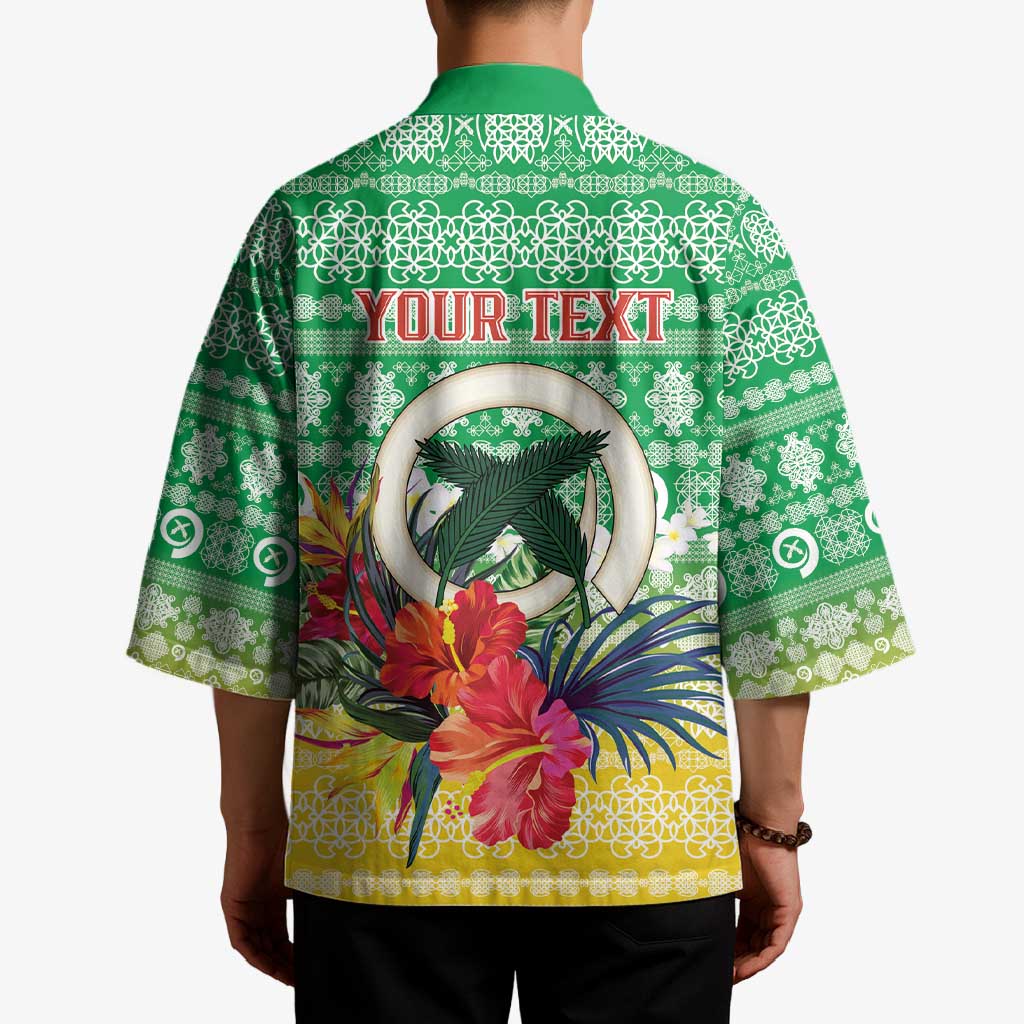 Personalised Malampa Joyeux Noel Kimono Proud To Be a Ni-Van Sand Drawing Art - Polynesian Pride